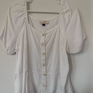 Universal Thread Cream Button-Front Blouse